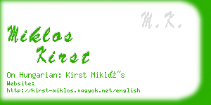 miklos kirst business card